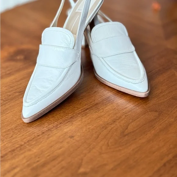 Dolce Vita Women's Cream Slingback Loafers - Picture 2 of 5